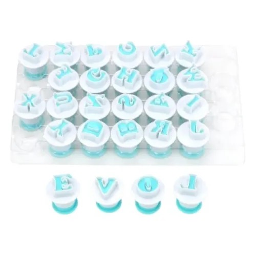 Pastelería Moldes de Números y Letras Celeste