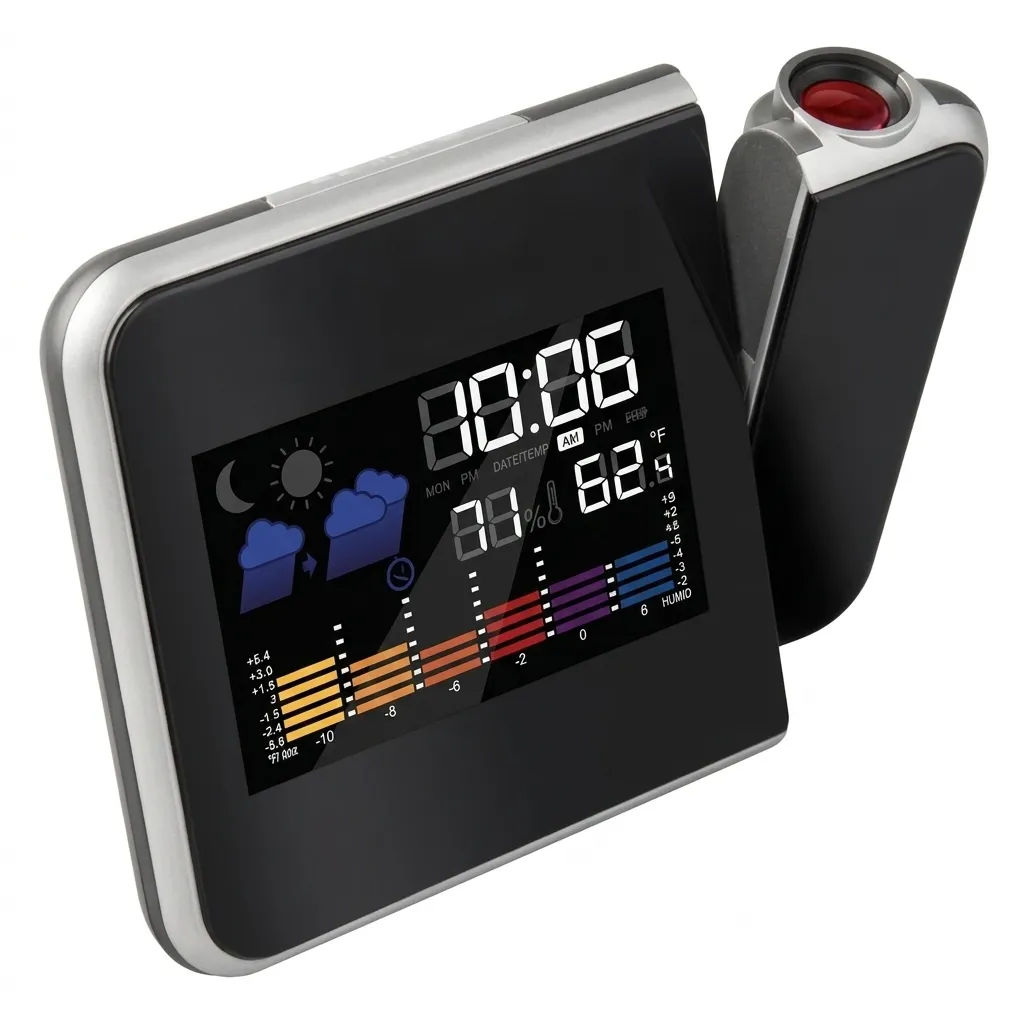 Reloj Led Despertador Meteorológico/ Pronostico De Tiempo