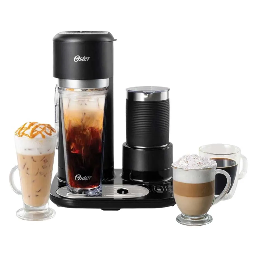Cafetera Oster Latte 4 en 1 con espumador BVSTDC02B