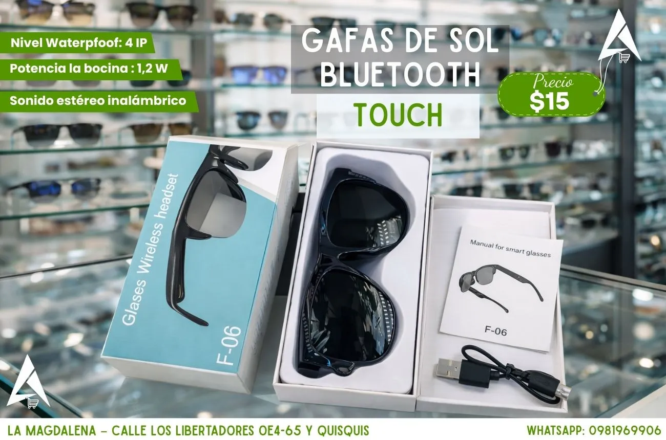 GAFAS DE SOL BLUETOOTH TOUCH NEGRO