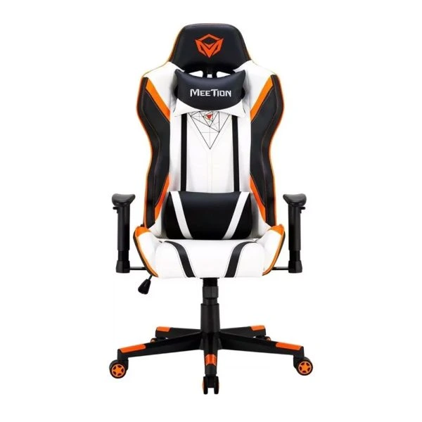 SILLA GAMER MT-CHR15 NEGRA/BLANCA/NARANJA MEETION